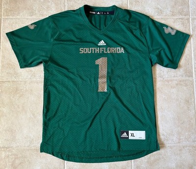 USF Bulls Adidas #1 Football Jersey Green Youth XL 