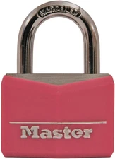 Pink Covered Aluminum Keyed Padlock with Steel Shackle, Lock for Gym or School L