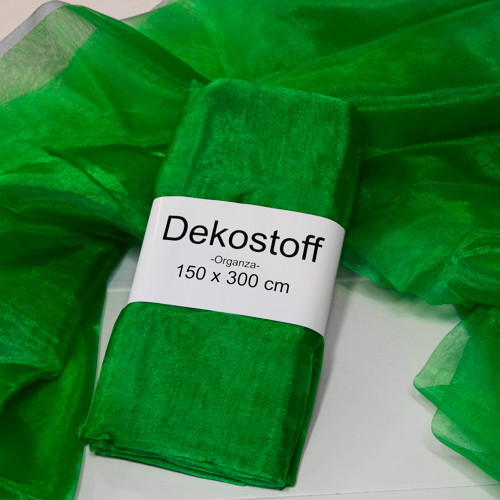 (2,98 €/m) Organzastoff / Dekostoff Organza 1,5 m x 3 m grün - Bild 1 von 1