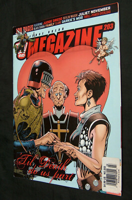 Judge Dredd March 2003 MEGAZINE 203 'Til Death Do Us Part, Magazine UK Comic VG