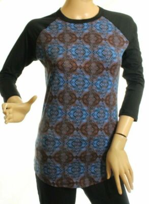 LuLaRoe Randy Women's Blue,Black Shirt Size XXS