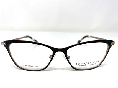 Sofia Vergara MELISA BLK 52-16-140 Black/Gold Full Rim Eyeglasses Frame SI71