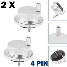 2X CNC Handwheel 5V 60mm Manual Pulse Generator Electronic Controller 4 Terminal