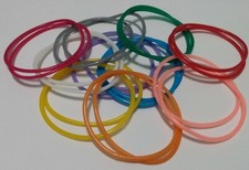 80s Party Jelly Bracelets   Neon  Glitter Plastic Bangles   Bulk Packs in 20