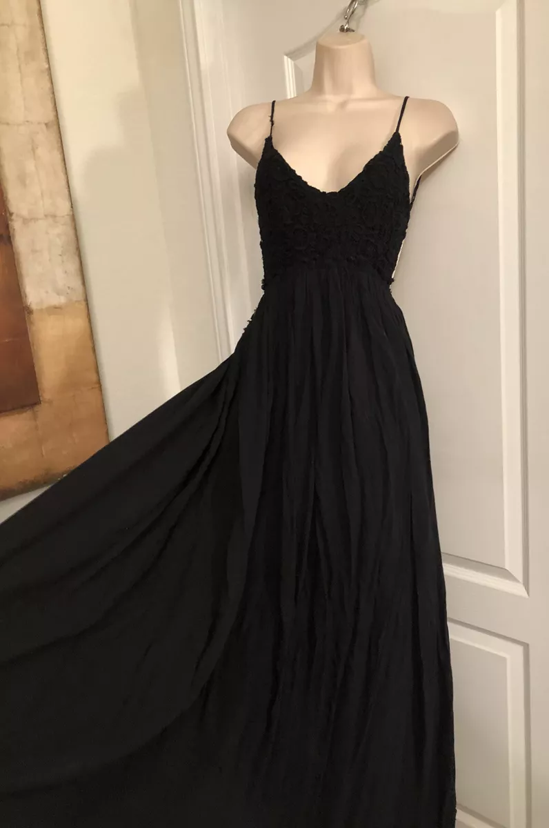 Black Chiffon Drop Sleeve Maxi Dress – Trendy Divva