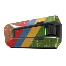 For Cardo Packtalk Edge Vinyl Pattern Wrap Sticker Cover x2 RE005 Retro Green