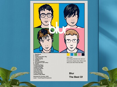 Blur The Best Of Fine Art Album Music Poster