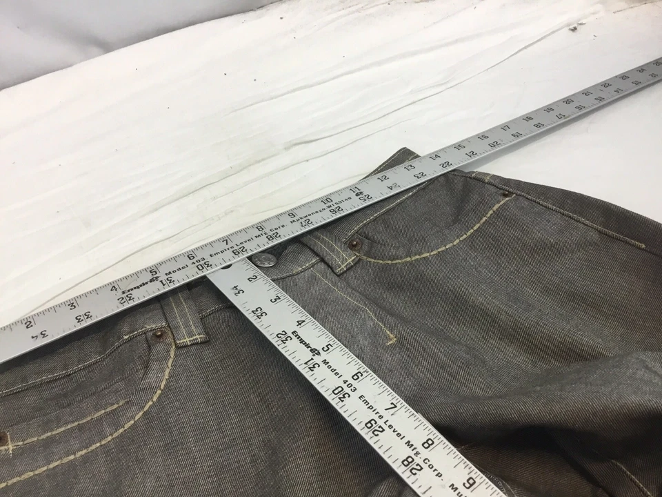 Jeans Notify tamanho 27 cinza algodão poli elástico reto Itália usado uma vez YGI R1-734 - Imagem 2 de 4