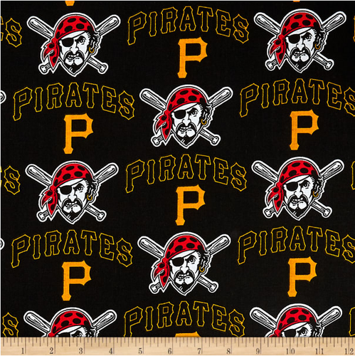 MLB Pittsburgh Pirates 6650-B Cotton Fabric by the Yard - 第 1/4 張圖片