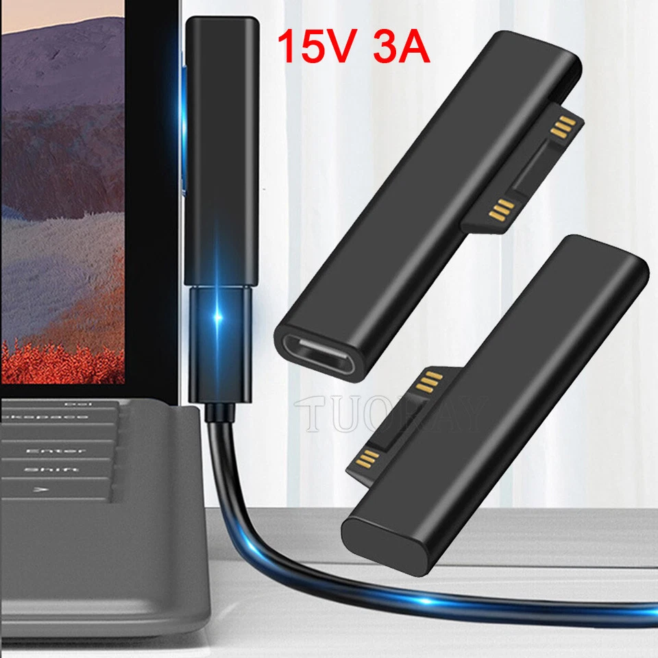 Surface auf Typ C Kabel Schnell Ladekabel Für Microsoft Surface Pro 7 6 5 4 3 Go - Bild 2 von 4