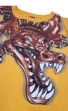 JNCO Jeans Mens Wrap Around Alligator Graphic T Shirt Long Sleeve Size S RARE