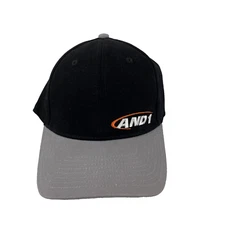 AND 1 Street Basketball Hat Black Flex Fit Structured Cap Mens Size L/XL Hip Hop