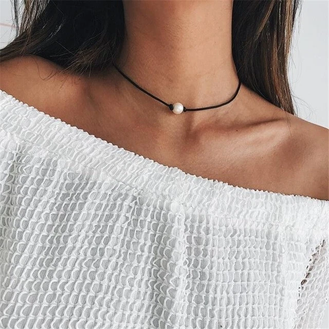 Cord choker necklace sale