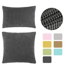 Throw Pillow Cover Velvet Cushion Cover Soft Corduroy Corn Striped Pillow Case