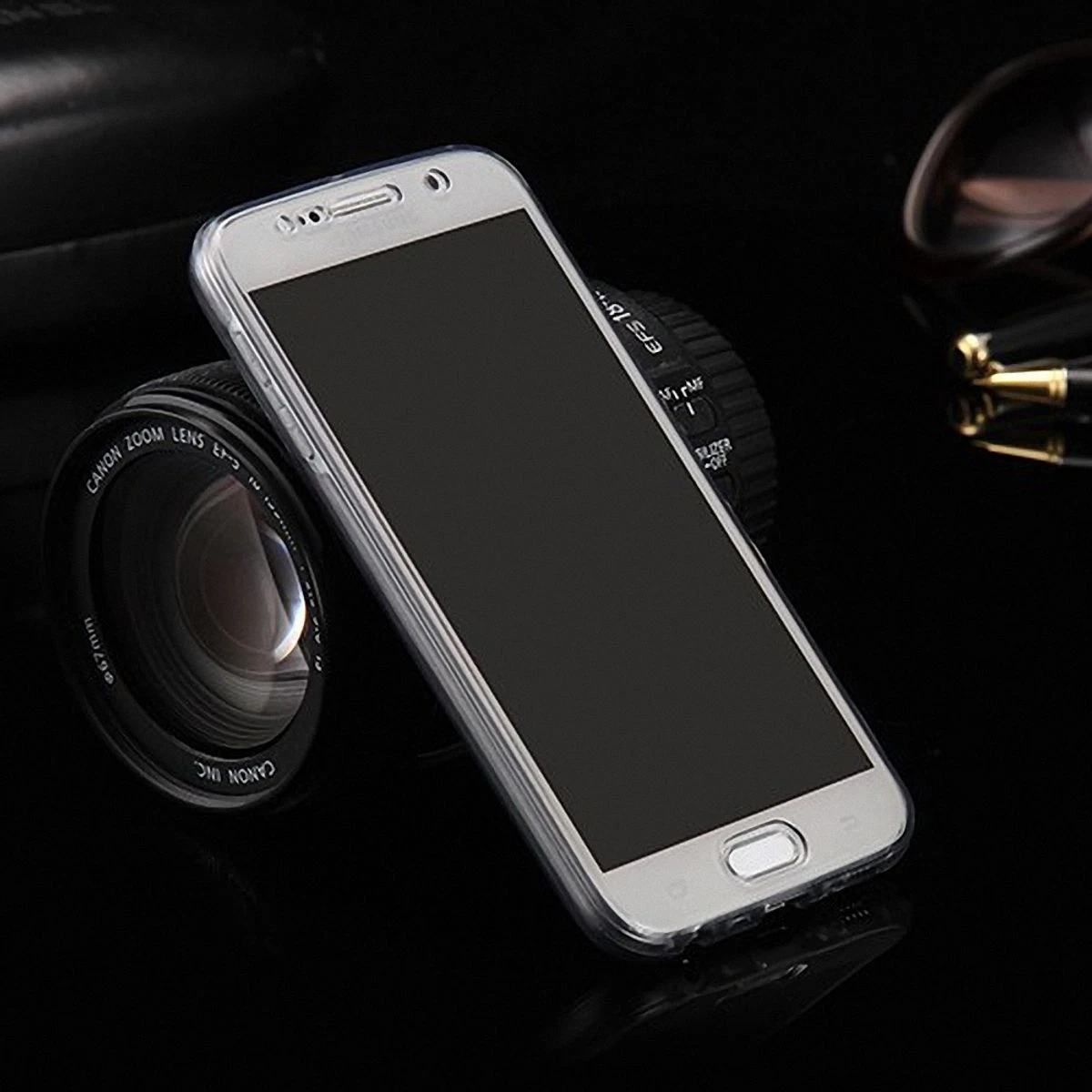 Custodia Trasparente Sottile Per Huawei G8 – Silicone TPU Morbido, Antiurto E Antigraffio. Design Con Funghi, Farfalla, Luna. Leggera E Precisa, Ricarica Wireless Compatibile.
