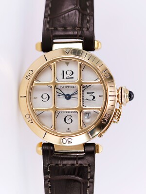 Cartier 1021 Pasha 18K Yellow Gold Grille Pre-Owned Watch Only