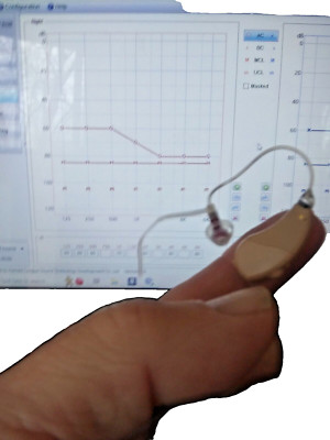 Mini DIGITAL RIC HEARING aid /Amplifier  Left ear 4 programs 2 mics TINY AID