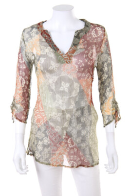 TCM Silk Blouse Metallic Effect D 40-42 multicolor