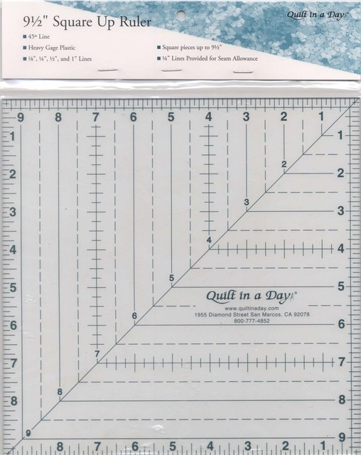 Quilt In A Day 9-1/2-Inch by 9-1/2-Inch Square Up Ruler for sale online ...