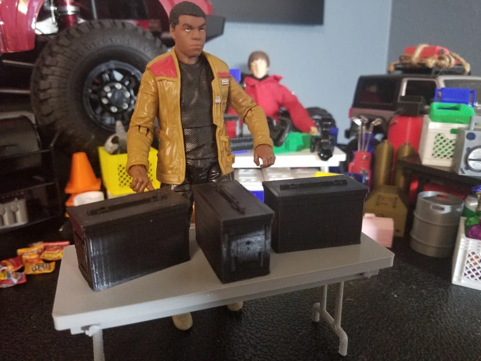 RC 1/10 Scale Black Ammo Can Box Bullet Rock Crawler Truck Miniature Accessories - Image 4 of 4