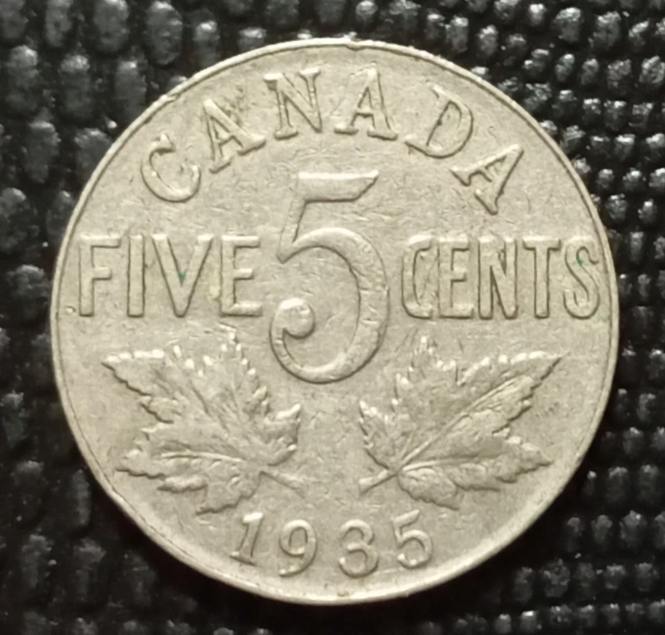 CANADA 5 CENTS 1935 GEORGE V - Nickel - Photo 2/2