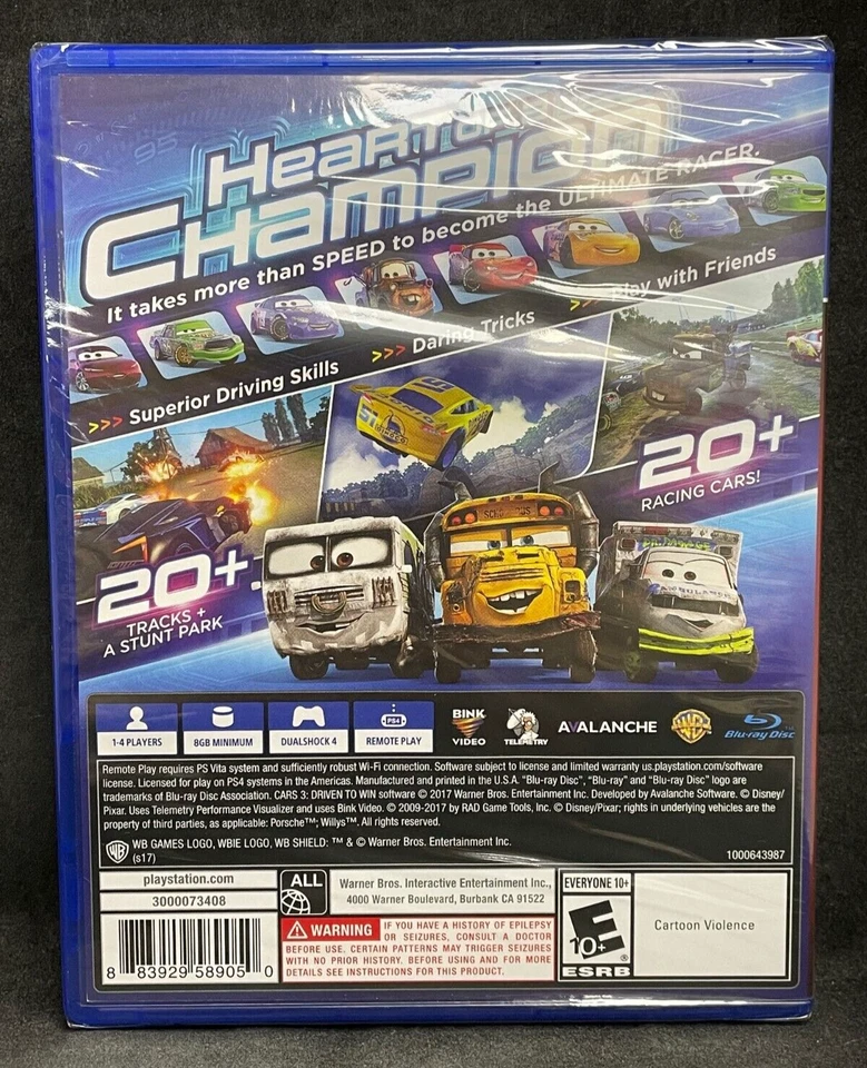Cars 3: Driven to Win (Sony PlayStation 4, 2017) BRAND NEW / Region Free - Image 2 of 2