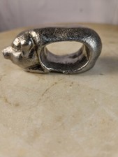A Single Silver Tone Or Plate Pig Napkin Ring
