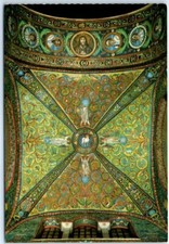 Postcard - Ceiling of the presbyterium, Basilica di San Vitale - Ravenna, Italy