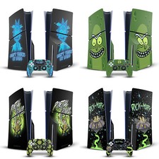 RICK AND MORTY GRAPHICS VINYL SKIN FOR SONY PS5 SLIM DISC CONSOLE  CONTROLLER