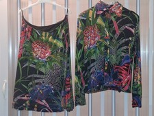 Vintage Original 1960s Curvy Women / Ladies Skirt Shirt Set