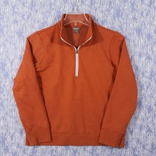 Eddie Bauer Sweater Womens M Outdoor Casual 1/4 Zip Brown Cotton Blend