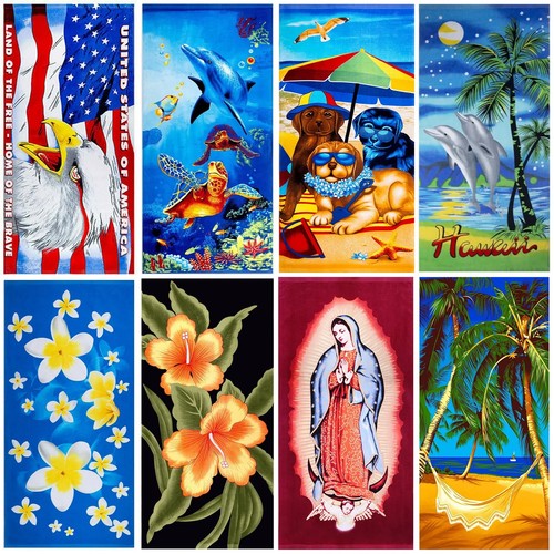 100% Cotton Beach Towels Large Size Towel Quick Drying Soft Bath Towel Sand Free