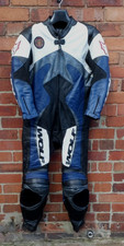 Tuta da corsa moto in pelle di lupo pezzo unico uomo taglia UK 44 EU 54