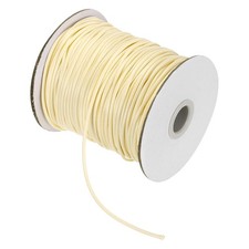 Waxed Cord 3.5mm Waxed Thread 44 Yard Wax String Leather Cord Beige 