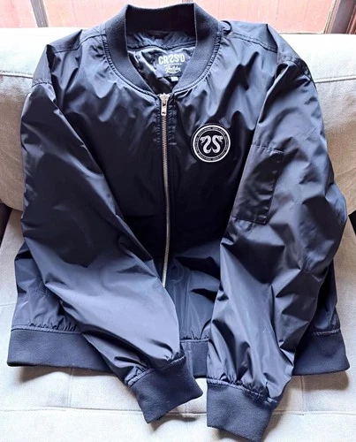 CRSSD Golden Goods House x Techno Men's 2XL Black Zip Bomber Jacket Lined - product listing photo