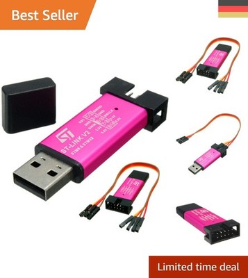 ST-Link V2 Emulator Downloader   Praktischer Programmer mit Aluminium-Gehäuse