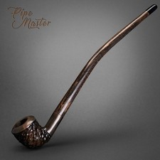 Mr. Brog WOODEN SMOKING PIPE Lotr Gandalf Hobbit 151 CHURCHWARDEN 14" Long Black
