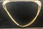 Trifari Crown White Enamel Leaf & Chains Necklace Dainty Vintage 1960's 15" — photo 7