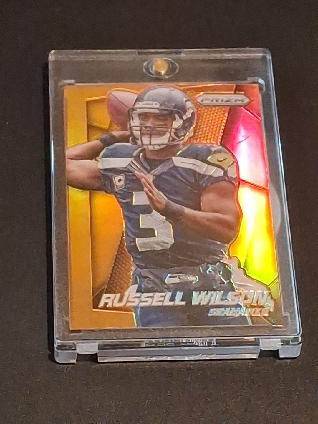 2014 Prizm - Russell Wilson Orange Parallel - Seattle Seahawks - insert - Rare