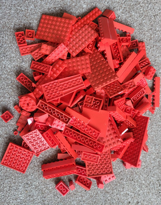 500g 1/2KG rot Lego original verschiedene Steine/Fliesen, Teile Restposten MOC