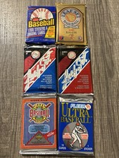 Fleer Leaf Upper Deck Vintage Sealed Baseball Trading Card Packs 1988 1991 1992
