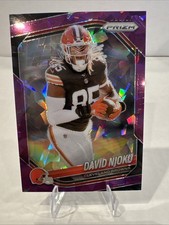 2025 Panini Prizm #155 David Njoku Purple Ice #/225