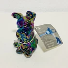 Fenton Scottie Dog Iridescent Carnival Glass Figurine - 95th Anniversary Series