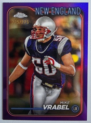 Mike Vrabel 2024 Topps Chrome Football Purple Refractor #125 Patriots /275
