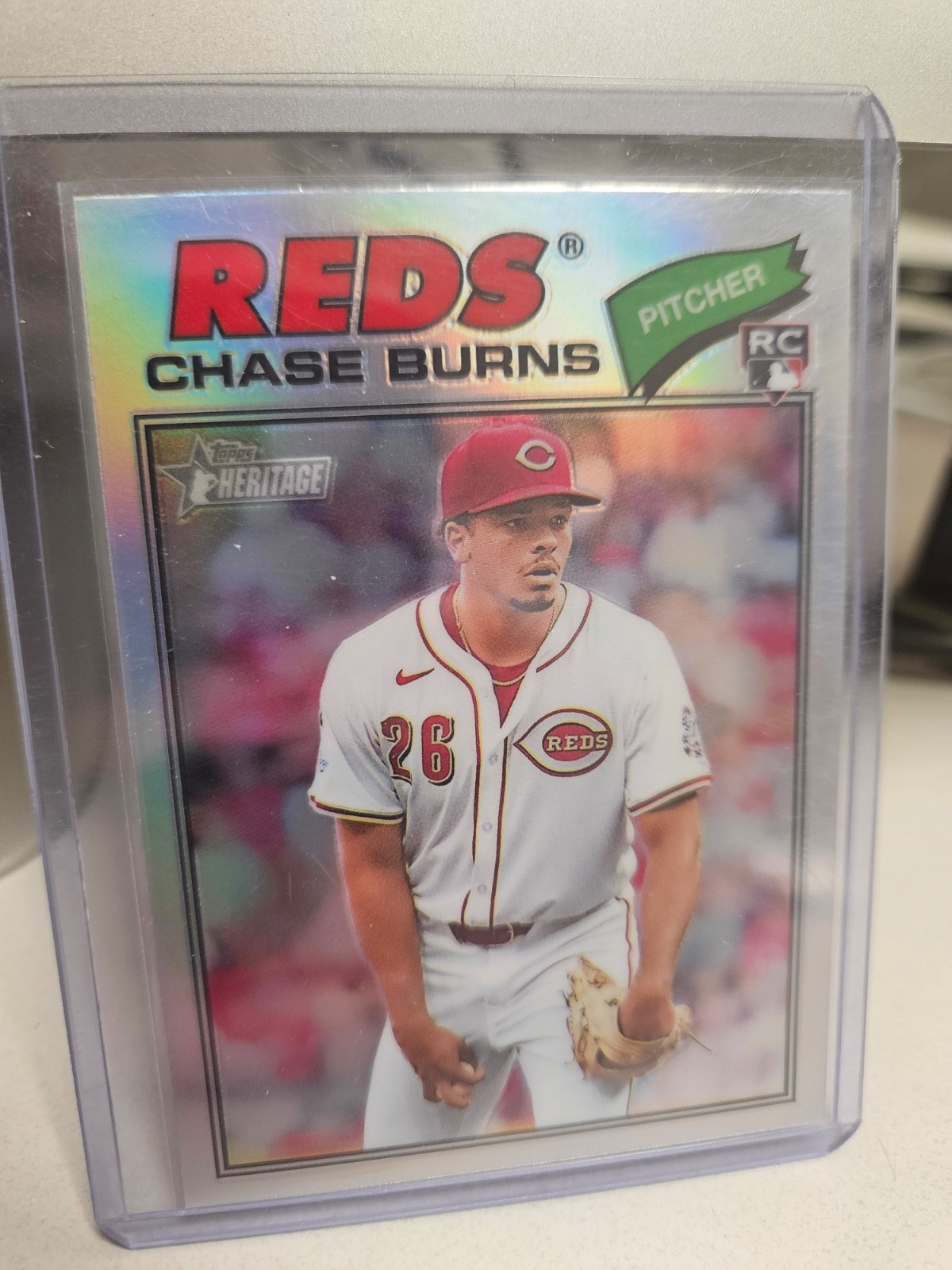 2026 Topps Heritage Chase Burns #212 RC Chrome Refractor Reds SP FREE SHIPPING!