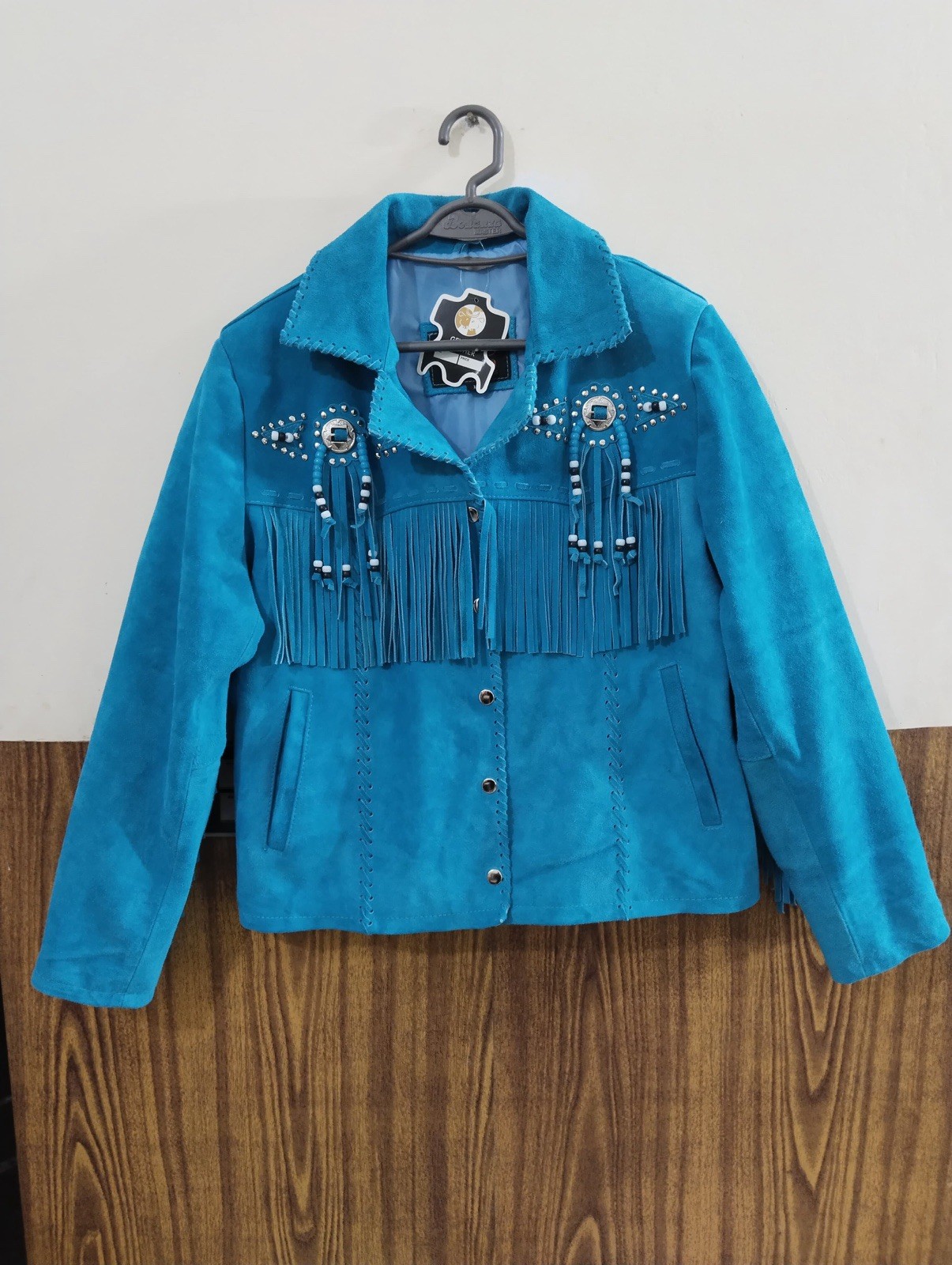 Women Native Western Suede leather Cowgirl Style Leather Jacket Fringes