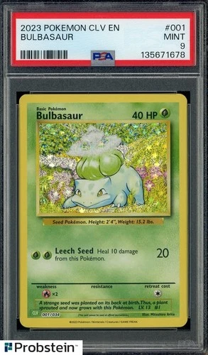 2023 Pokemon CLV EN #001 Bulbasaur PSA 9 MINT