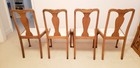 Set Of 4 Queen Anne Style Antique Vintage Dining Chairs — photo 5
