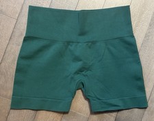 Set Active green sculpt flex high rise athletic biker shorts women's size M