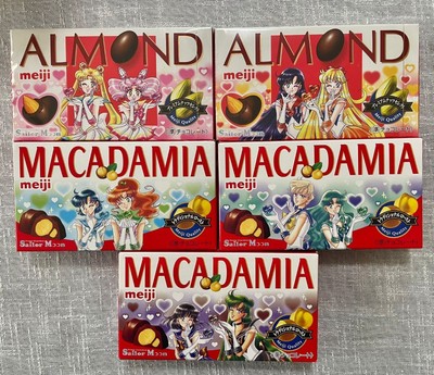Meiji Macadamia & Almond Milk Chocolate × Sailor Moon Collab. 5 boxes.